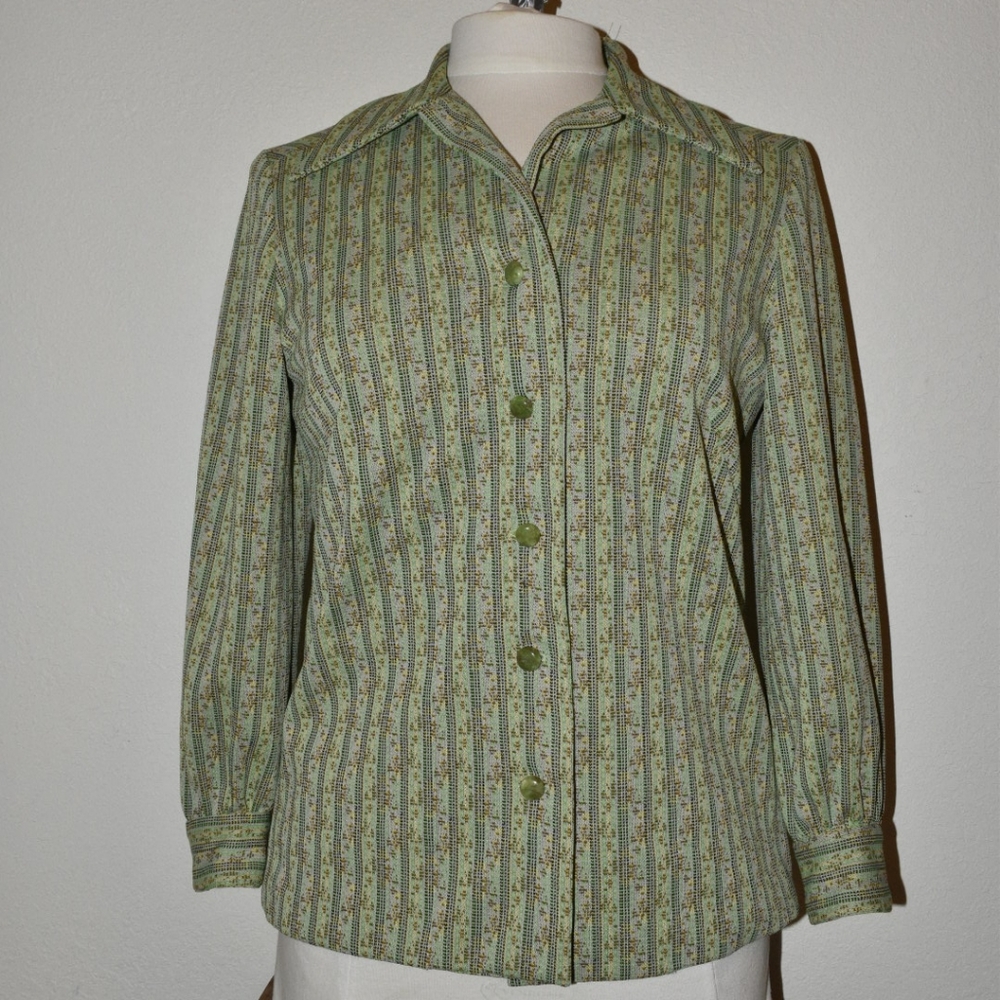 Vintage 70s Handmade Green Jacket